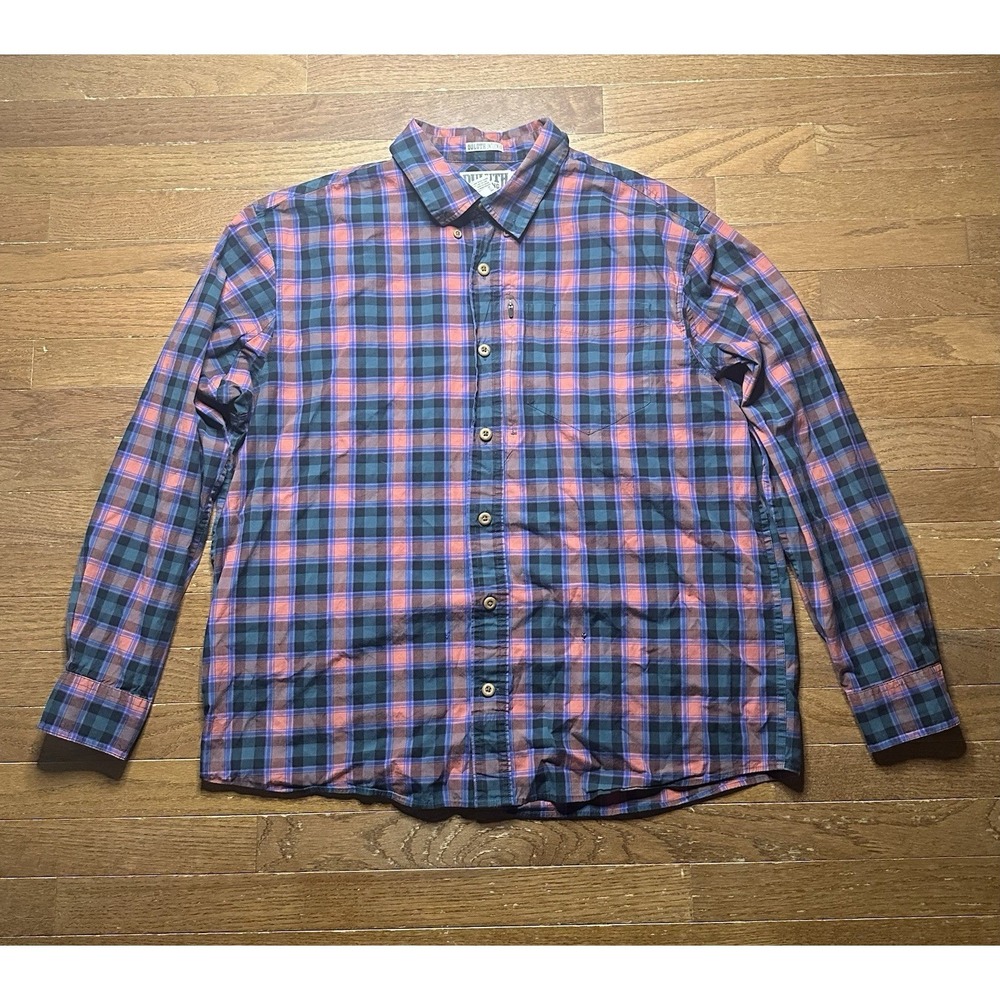Duluth Trading Duluth Untucked Relaxed Fit Beer Garden Button Down Large Stretch